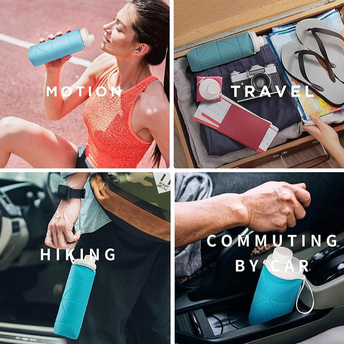600ml Collapsible & Silicone Bottle