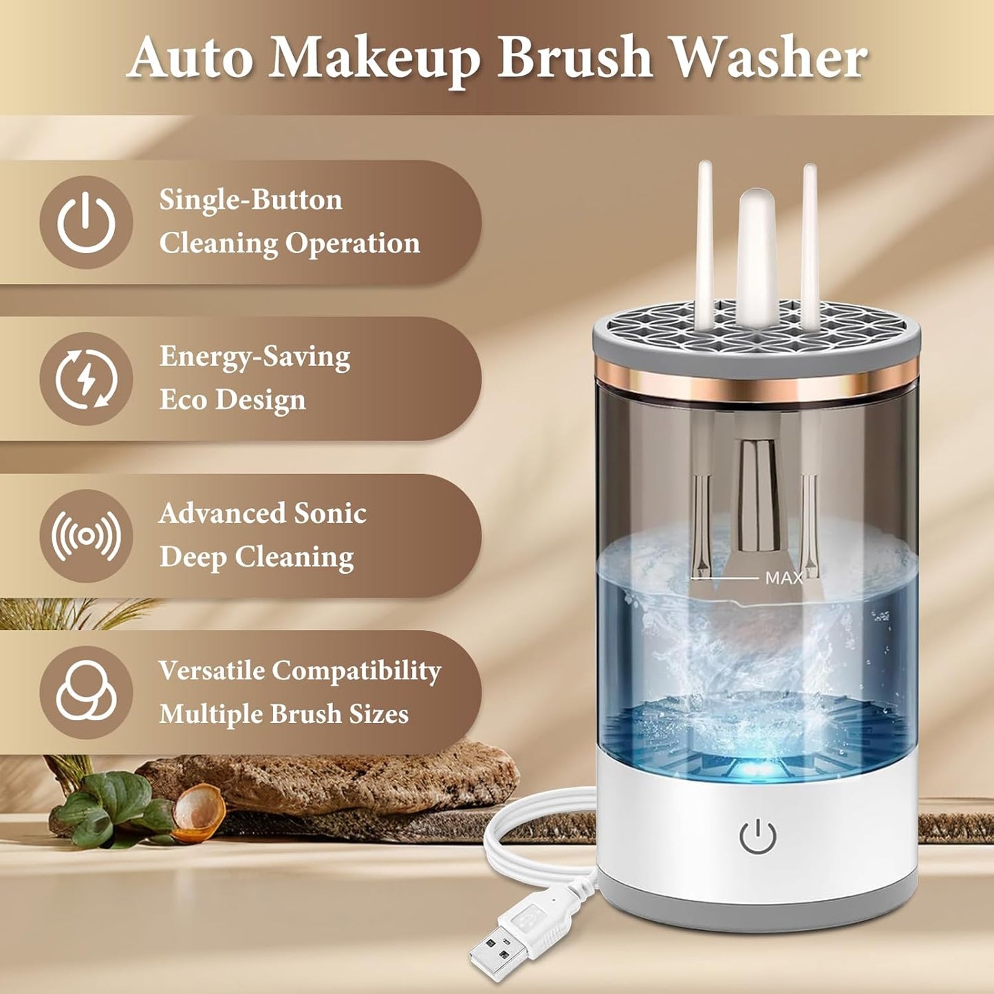Fast & Hygienic Electric Brush Cleaner